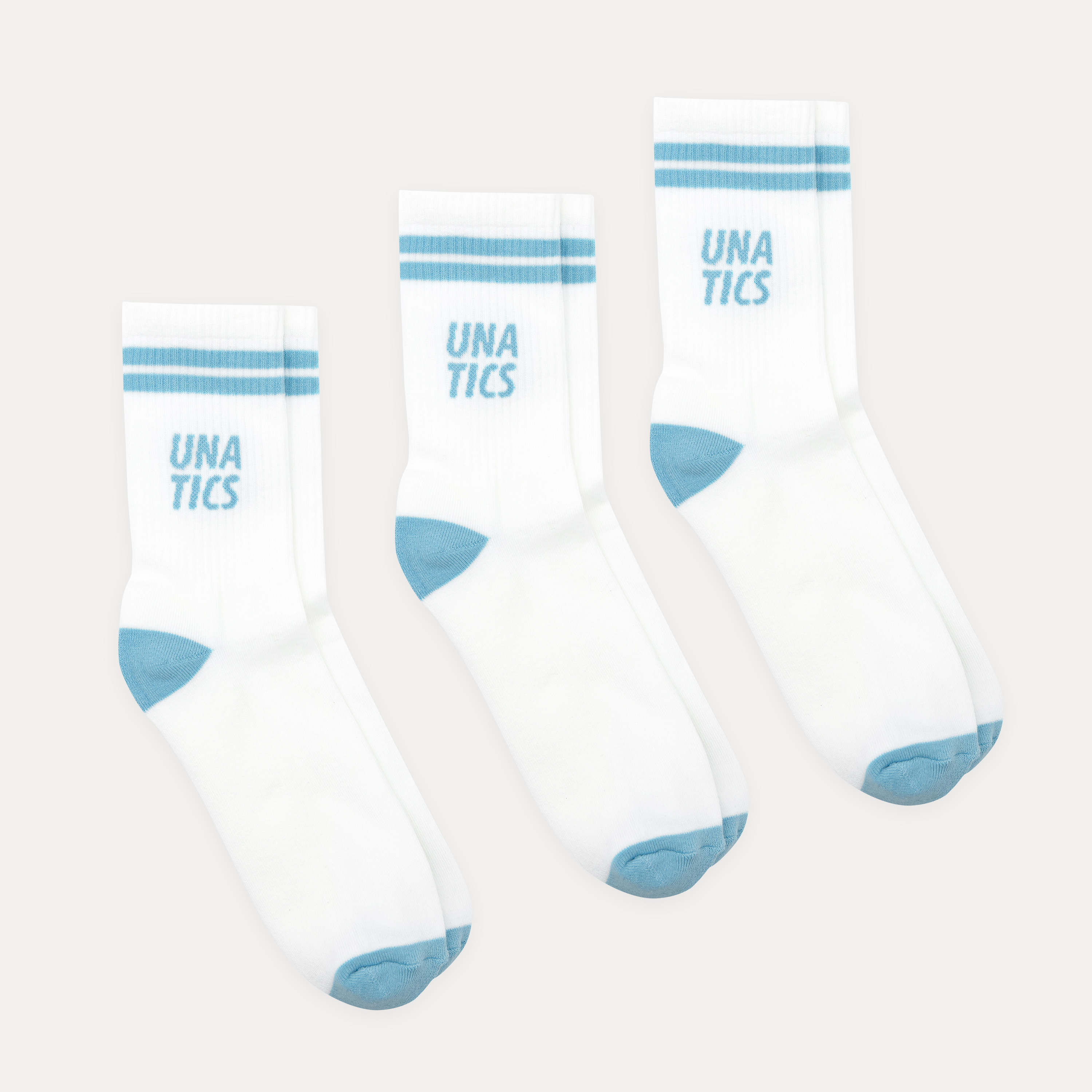 Socken Bundle 'Twin-Stripe' light blue