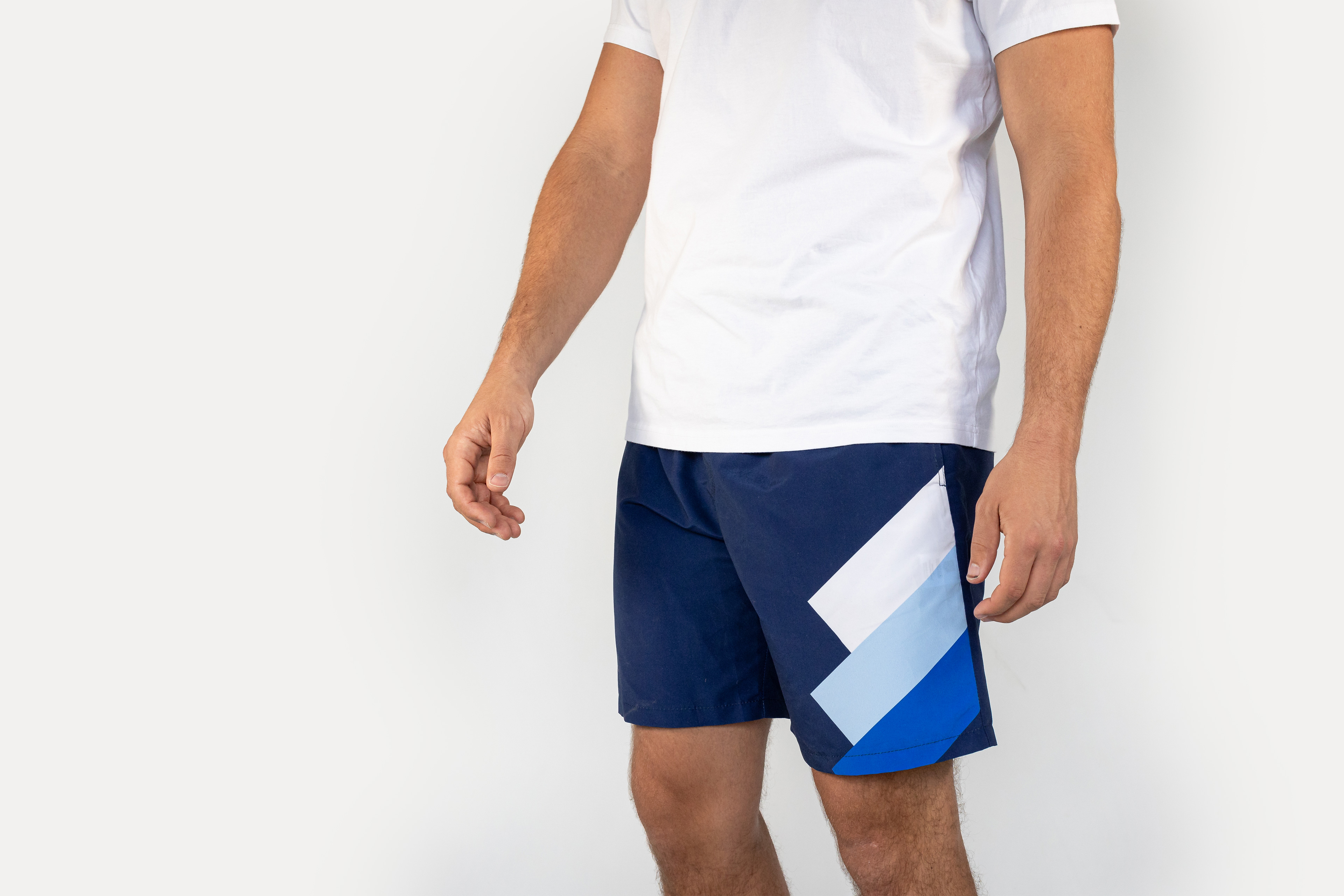 Badeshort 'Angle Bars' navy
