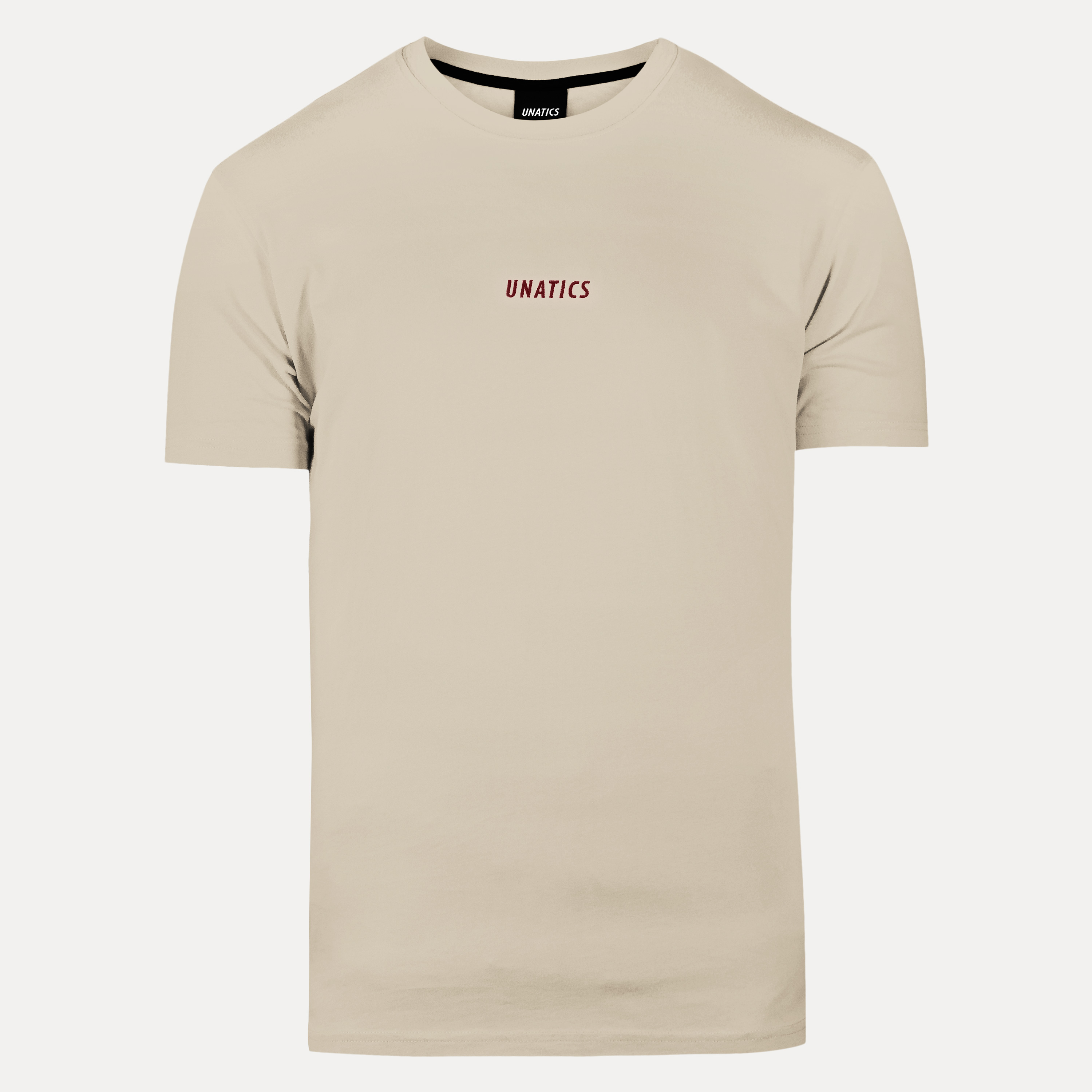 T-Shirt 'Emblem Backprint' beige burgundy