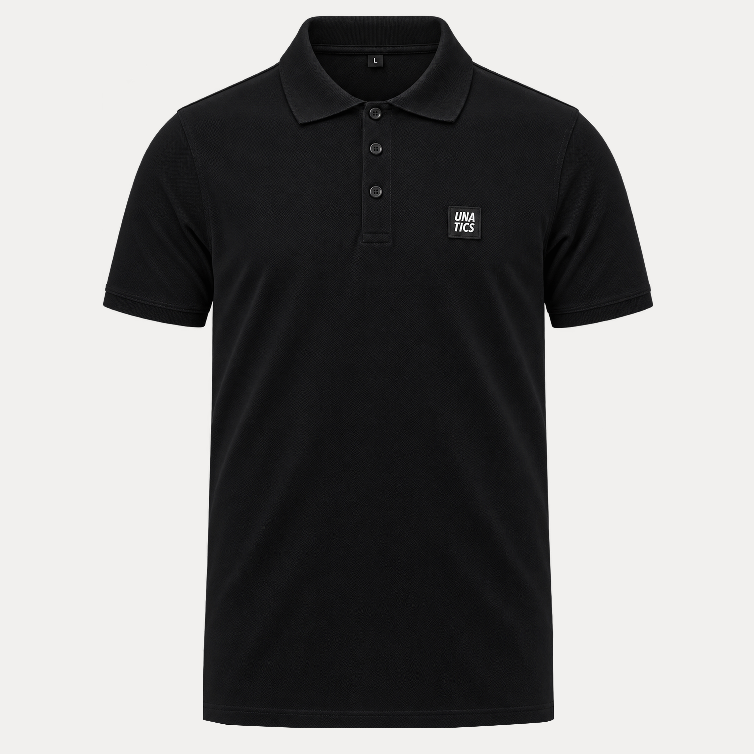 Poloshirt 'Brandlabel' black