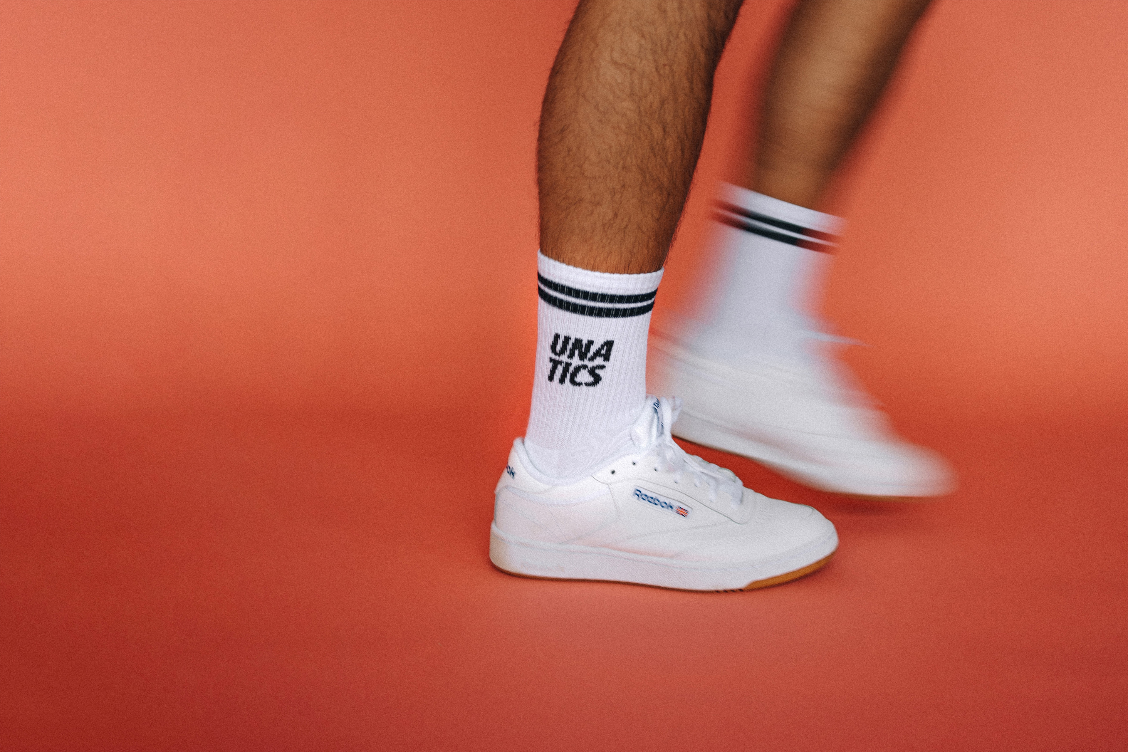 Socken 'Twin-Stripe' white