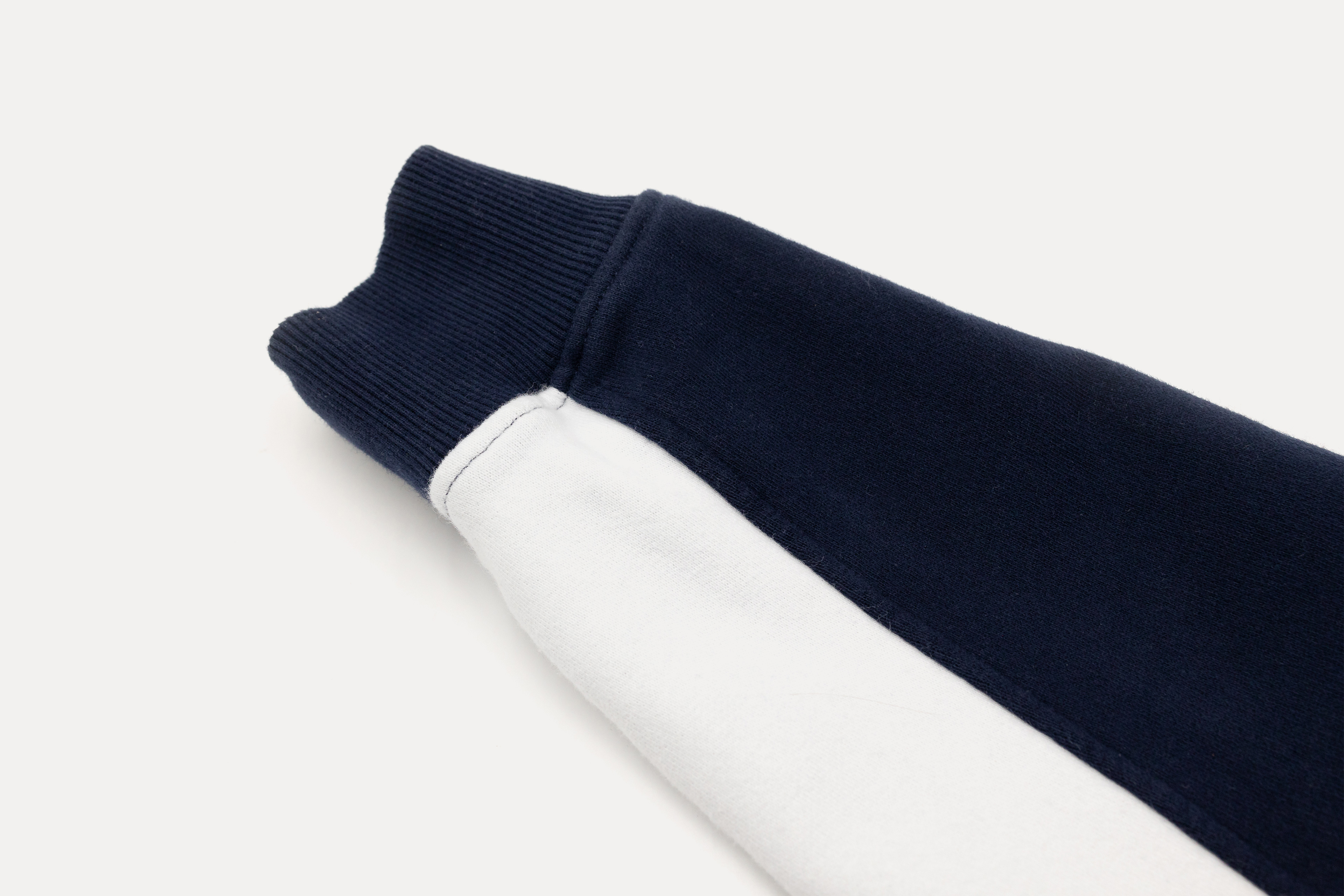 Crewneck 'Colorblock' navy white grey