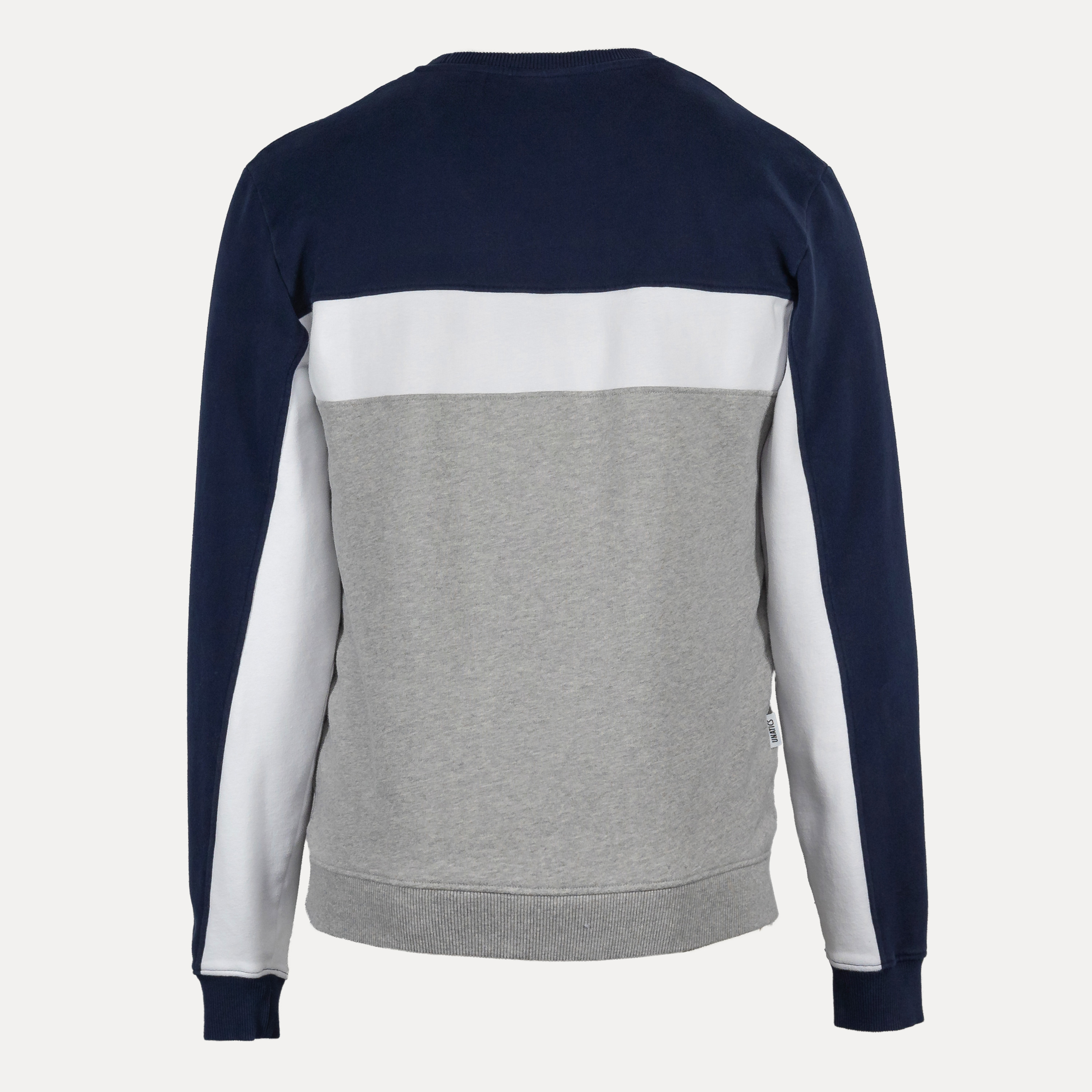 Crewneck 'Colorblock' navy white grey